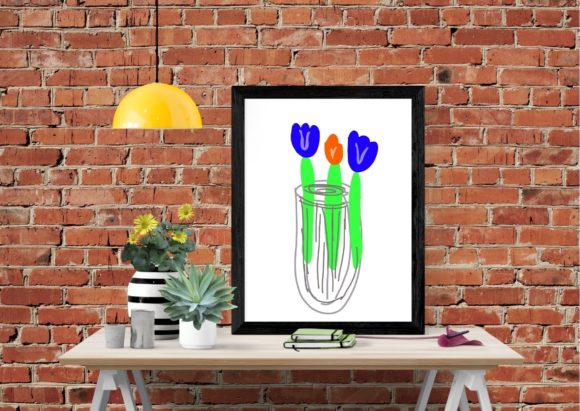 Download Colorful Tulips Flower Vase Art - Flow Collection
