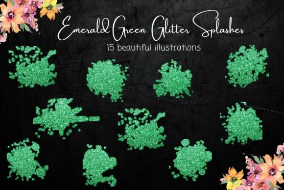 Download Emerald Green Glitter Splash Collection - Glitter splash Collection