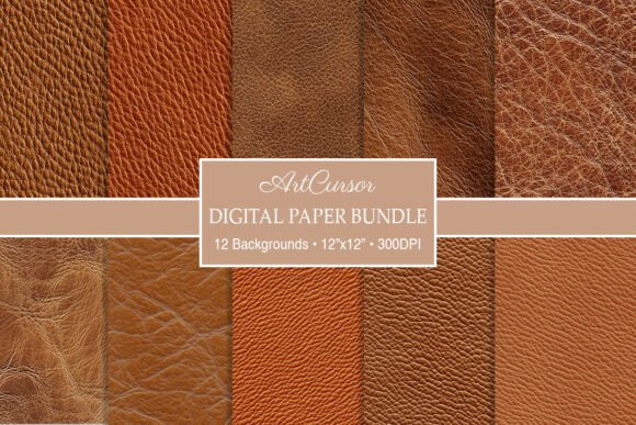 Download Seamless Brown Leather Digital Papers - Digital Collection