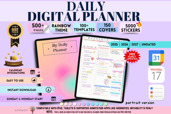 Download Daily Digital Planner (Portrait) - Premium Resources